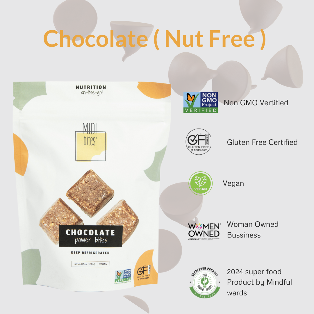 Chocolate nut free protein bites
